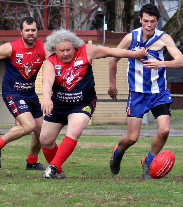 Peter Shaw, who is approaching his 62nd birthday, has played two senior matches for struggling Upper Murray league club Corryong this season. He says change is urgently needed in the competition. Picture: DEB HARRAP