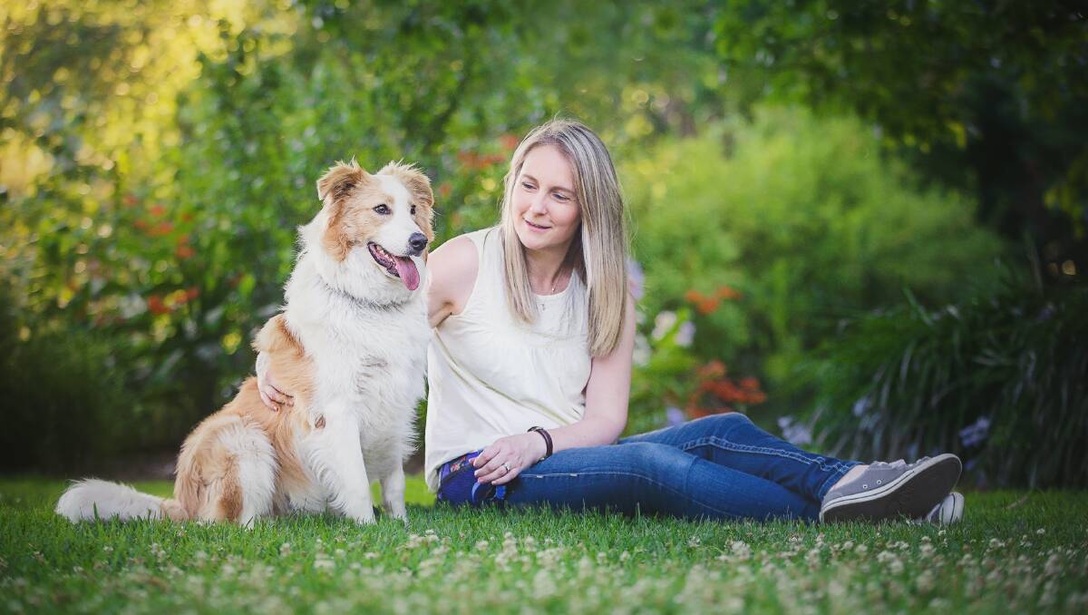 Dr Kate Mornement with her dog. Photo: Melanie Fox