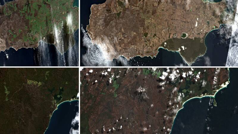 Satellite footage shows how fire scars are healing