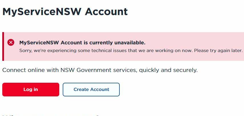 Service NSW website, app crash impacting COVID check-ins