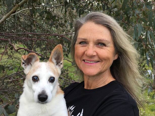IN THE RUNNING: Councillor Julie Sloan with her dog Mackie. Picture: SUPPLIED