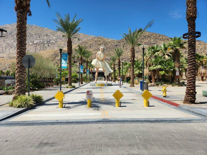 The Forever Marilyn statue's current location in Palm Springs, California. Picture via Protect Our Marilyn/Facebook