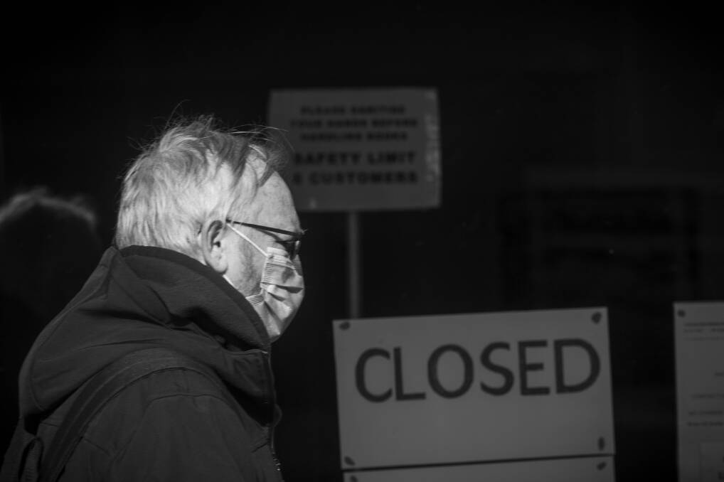 A business closed during a lockdown in 2020. Picture: DARREN HOWE