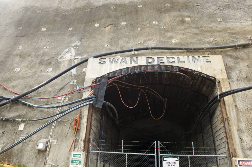 CLOSED BUT NOT FORGOTTEN: The entrance to Kangaroo Flat's Swan Decline, which company GBM Gold hopes to one day mine.