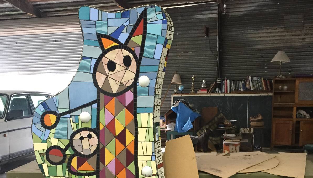 HOP TO IT: The 'Kangaroo' sculpture will be housed in a Dunolly park to calm a furor over art and the town's heritage streetscape. Picture: CENTRAL GOLDFIELDS SHIRE