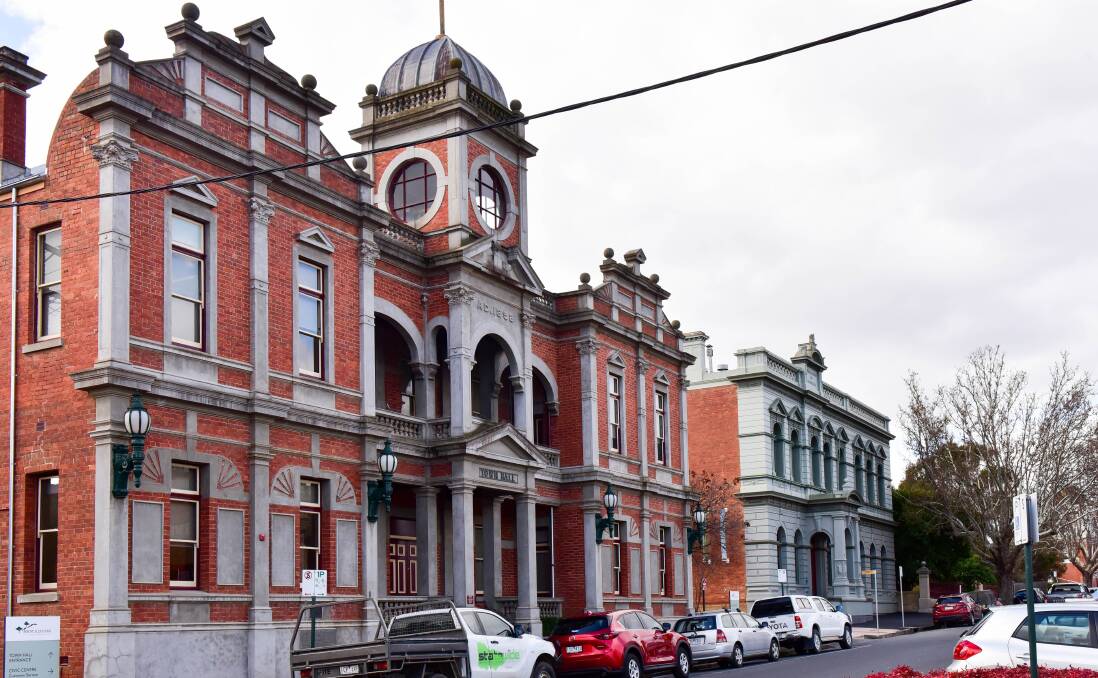 Castlemaine Town Hall, where councillors will consider reviewing local law 13. Picture: BRENDAN McCARTHY
