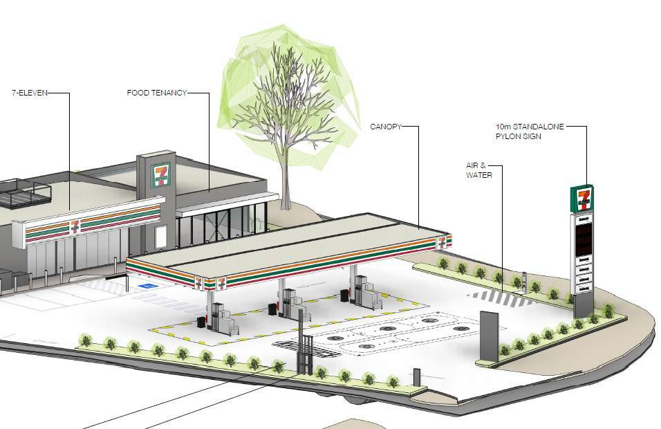 A proposal for Bendigo's first 7-Eleven was made in November. Picture: Mermac Properties Pty Ltd.