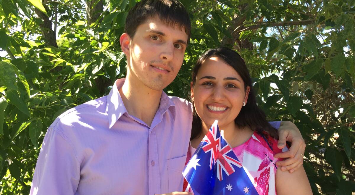 New Citizen: Sam and Farina Palmer to celebrate Australia Day with a citizenship ceremony at Town Hall.