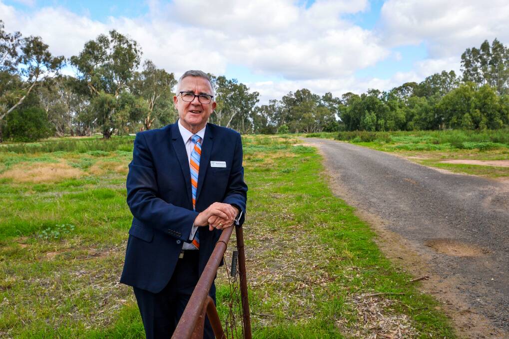 Catholic Education Sandhurst director Paul Desmond wants a new kindergarten on this Huntly Land ready for 2025 enrolments. Picture by Brendan McCarthy