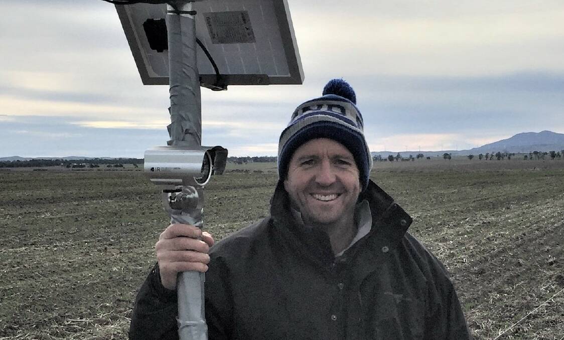 Dale Boyd with a soil moisture probe. Picture: SUPPLIED