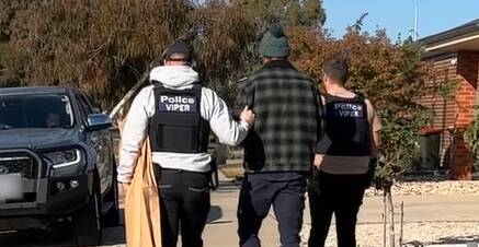 A man has been arrested in Bendigo following a police raid. Image supplied