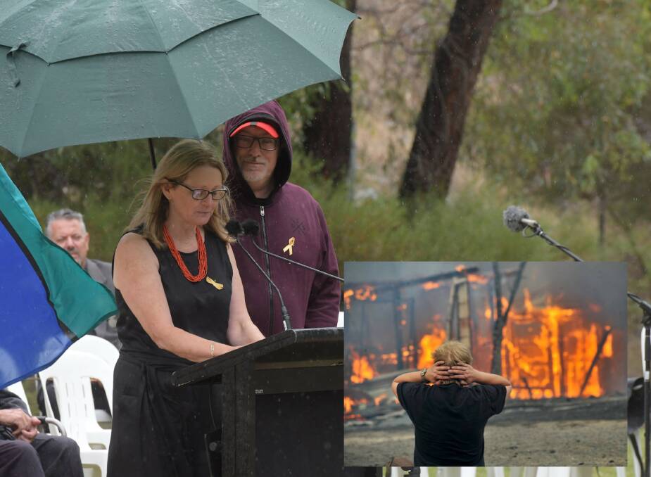 A decade after fire ripped into Bendigo the community has gathered to commemorate the Black Saturday anniversary. Pictures: NONI HYETT