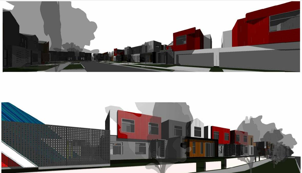 These computer images give a sense of how houses in the subdivision would look from one of the roads. Picture is supplied.