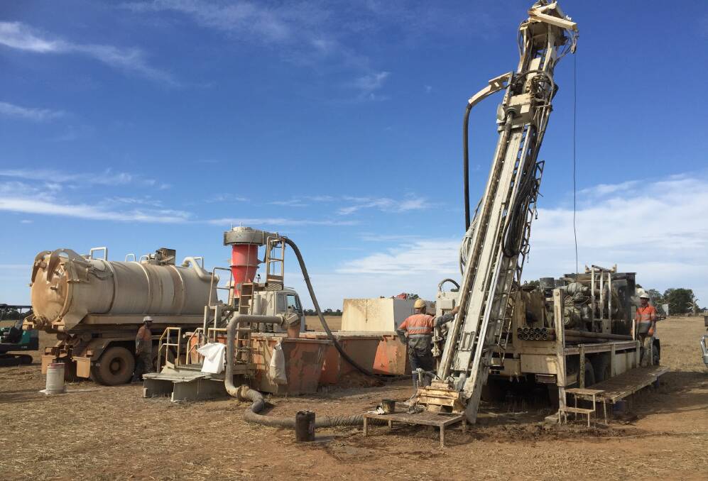 A Catalyst drilling rig near Mitiamo