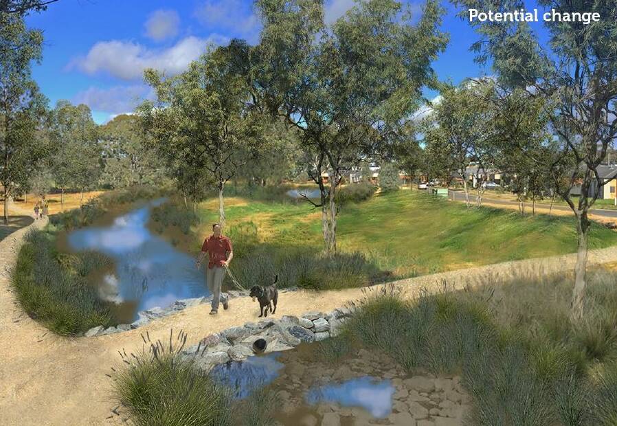 An artist's impression of the finished creek area. Picture: SUPPLIED