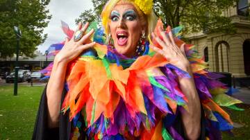 Drag queen Polly Filla is gearing up for a very busy March in Bendigo. Picture by Darren Howe
