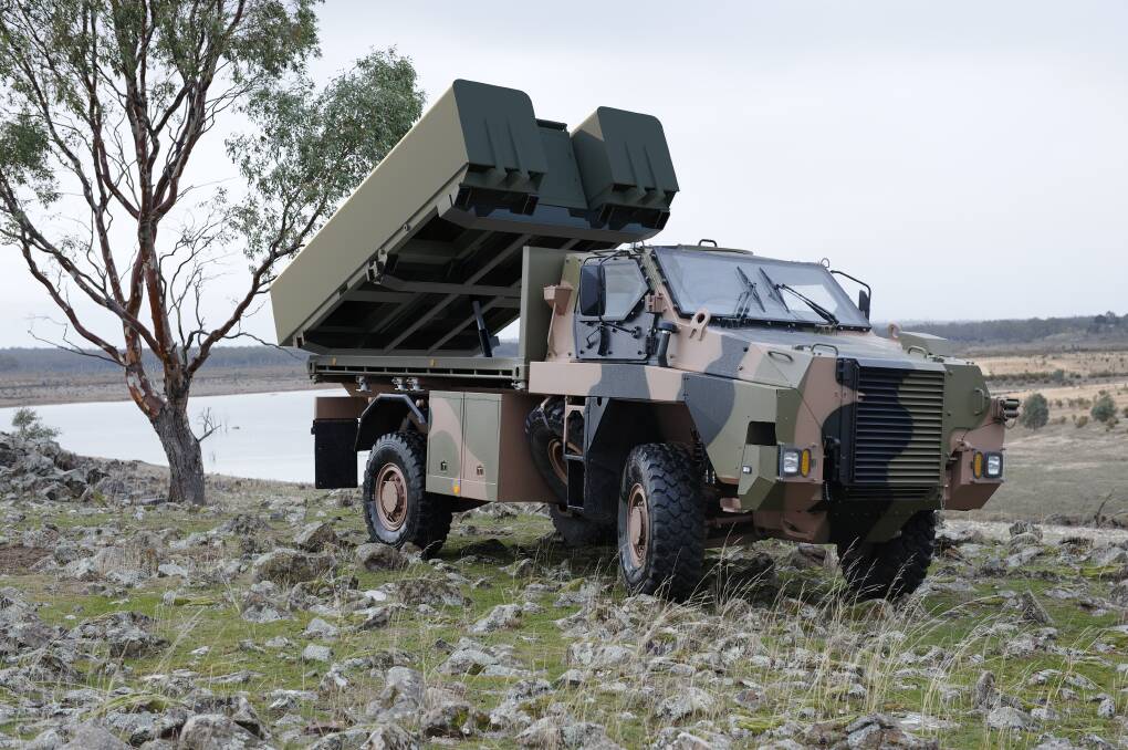 This Bendigo-built Bushmaster could one day help the Army fire on enemy targets. Picture: SUPPLIED