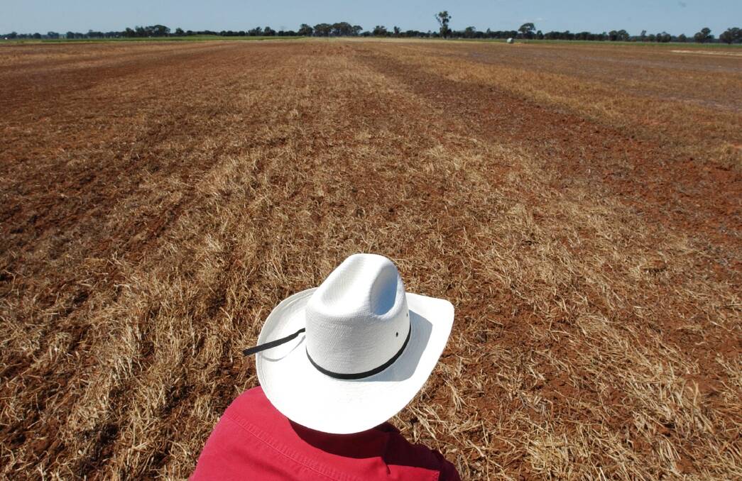A farmer looks out across a paddock thinking about its potential. Picture: BRENDAN McCARTHY