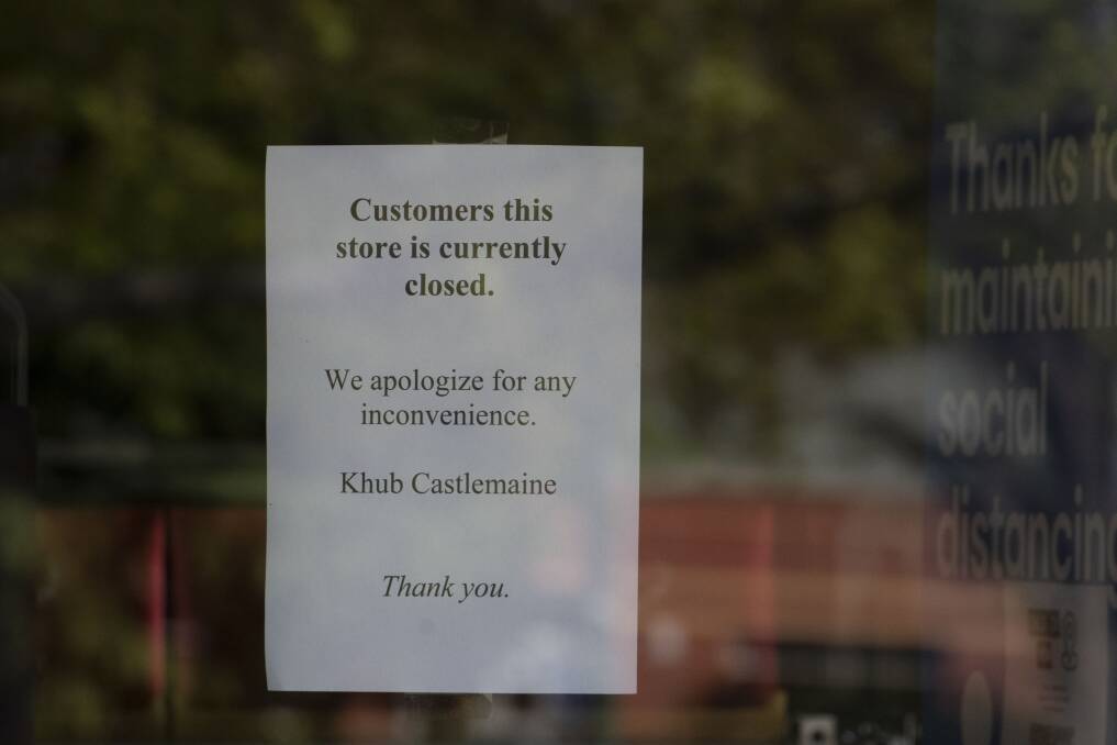 A notice to Castlemaine residents by a business in the middle of town. Picture: NONI HYETT