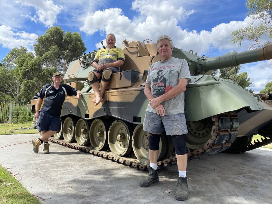 Former soldiers gathered in Bendigo over the weekend to return a tank to its former glory. Picture: TOM O'CALLAGHAN
