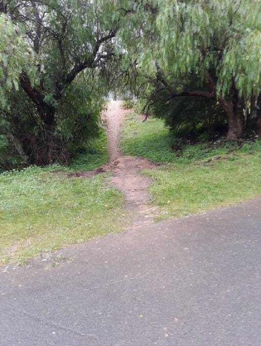 Residents contacted the City of Greater Bendigo about a series of new White Hill bike jumps, including this one close to a public footpath. Picture: SUPPLED