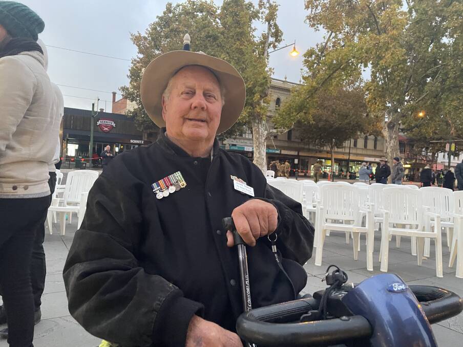 Murray Trimble honoured his brother on Anzac Day, 2024. Picture by Jonathon Magrath