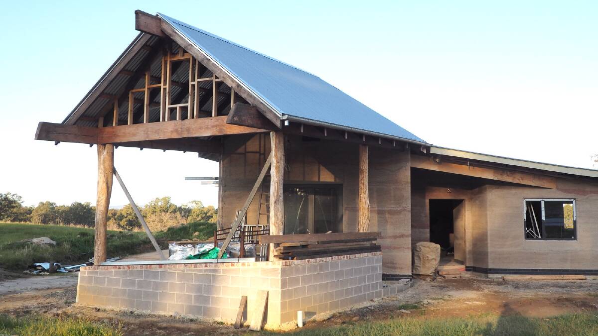 This house will use several hempcrete walls for insulation when it is completed. Picture: SUPPLIED