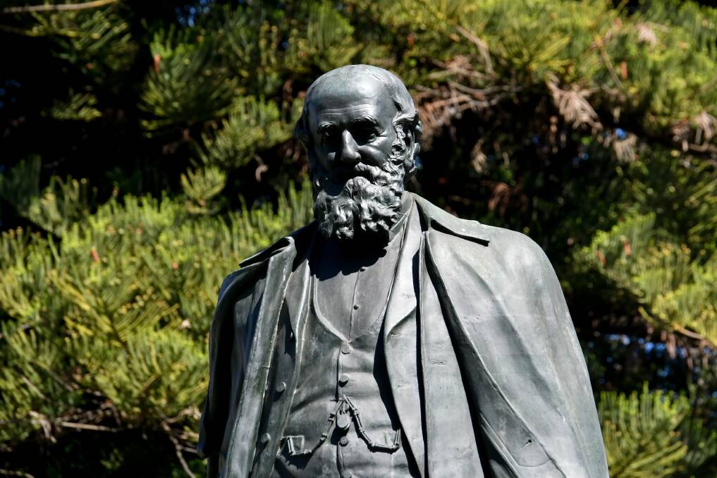 SOAP BATTLE: A statue of George Lansell close to the spot he caused such a stink 160 years ago and (below) a letter to the Bendigo Advertiser from 1859. Images: NONI HYETT and TROVE