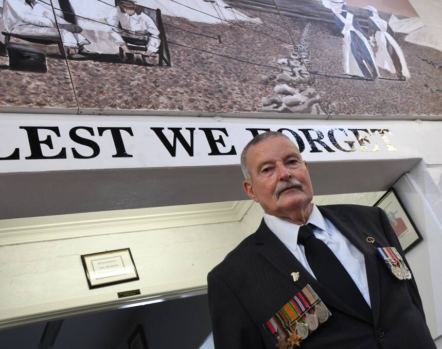 VETERAN: Max Carlyon at the Kangaroo Flat RSL sub-branch. He is preparing to share his experiences on Anzac Day.