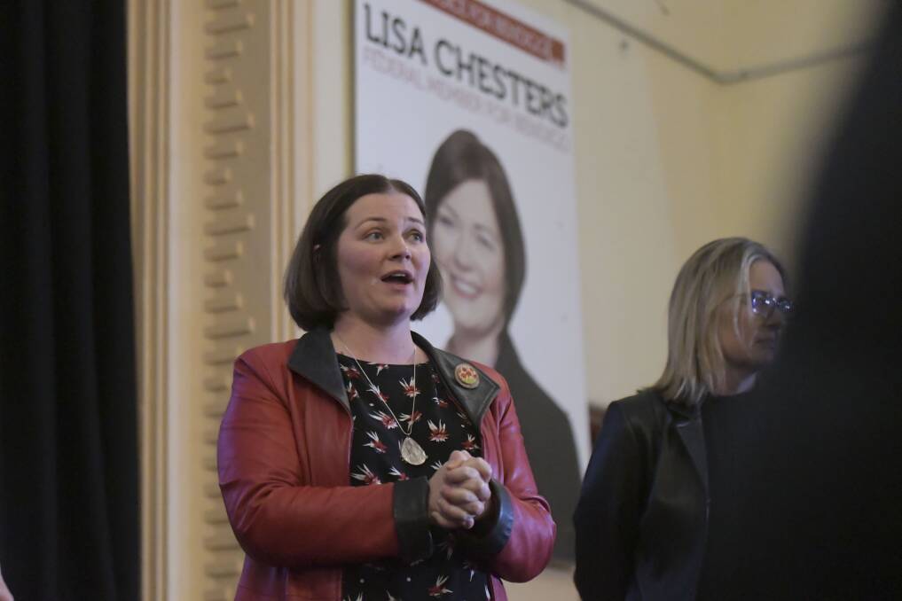 Lisa Chesters on election night. Picture: NONI HYETT