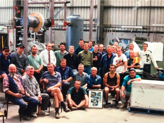 The crew at the Gordon Brothers Industries operation in Bendigo in the early 2000s. Picture: SUPPLIED