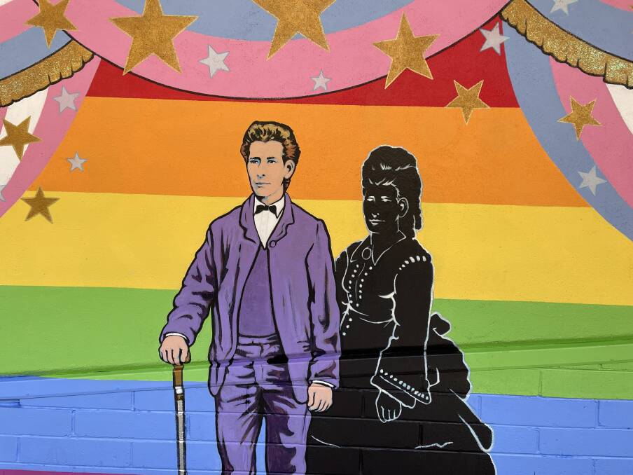 Chris Duffy's mural in Chancery Lane, Bendigo, has been created ahead of the Bendigo Pride Festival. Picture: TOM O'CALLAGHAN