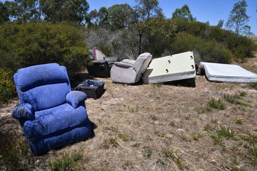 Hard waste illegally dumped in central Victoria underscores many residents' arguments for councils to start hard rubbish collections. Picture: NONI HYETT