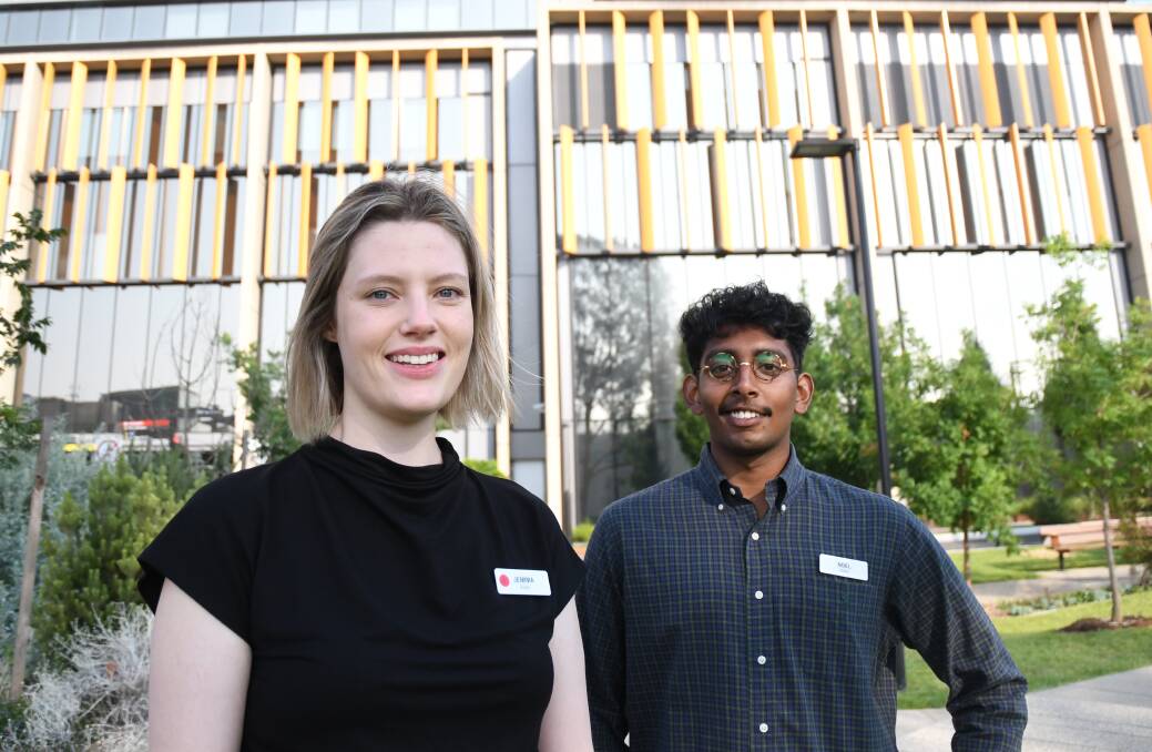 BIG BREAK: Jemima McKenzie and Noel Rabindranayagan have begun internships at Bendigo Hospital. Both doctors already have strong links to the community. Picture: TOM O'CALLAGHAN