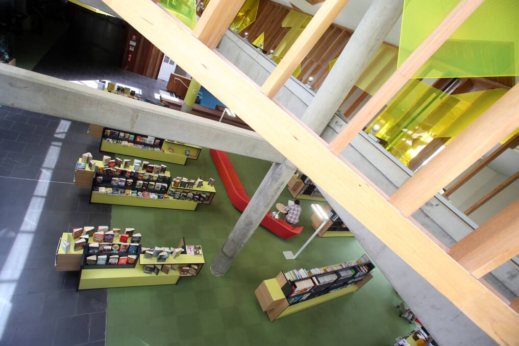 Part of the existing space at the Bendigo Library, which was designed to be welcoming and inviting to people using the space for a number of different purposes. Picture: GLENN DANIELS