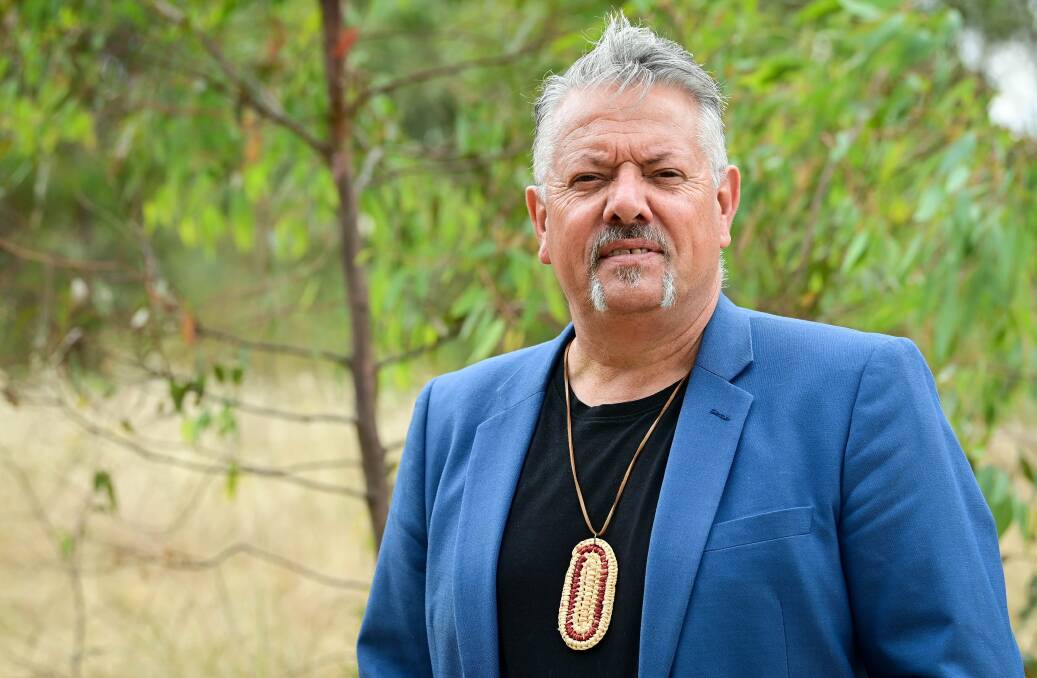 Dja Dja Wurrung man Rodney Carter is rallying support for isotope analysis to help bring Ancestors back to Country. Picture by Brendan McCarthy