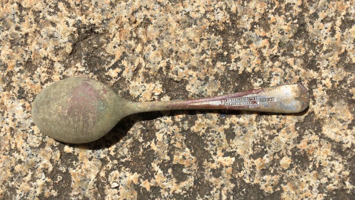 A spoon discovered beneath the chapel's floor. Picture: SUPPLIED