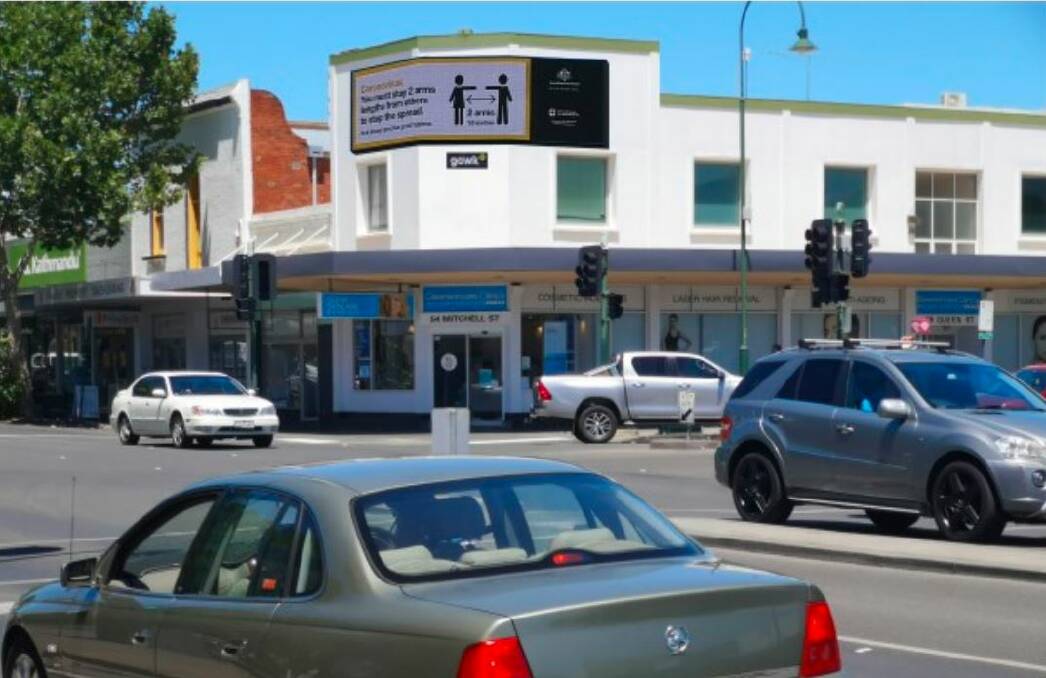 An impression of what a digital sign might have looked like if developers had won a permit off of the City of Greater Bendigo. Picture: SUPPLIED