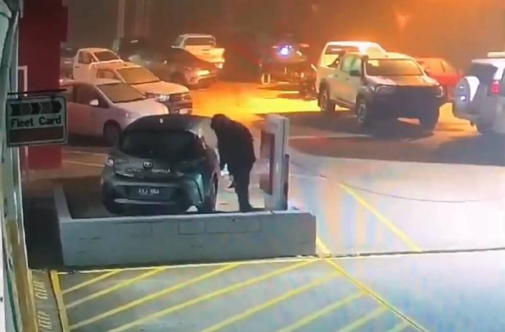 Maryborough Toyota CCTV evidence is part of the footage police are gathering after a weekend tyre-slashing spree. Image: MARYBOROUGH TOYOTA/FACEBOOK