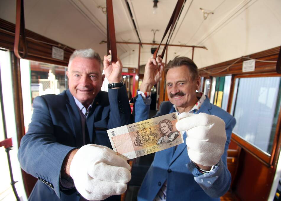 WHAT A DOLLAR CAN BUY: Bendigo Heritage Attractions chair David Wright with James Lerk, who has donated a piece of history to a public collection. Picture: GLENN DANIELS