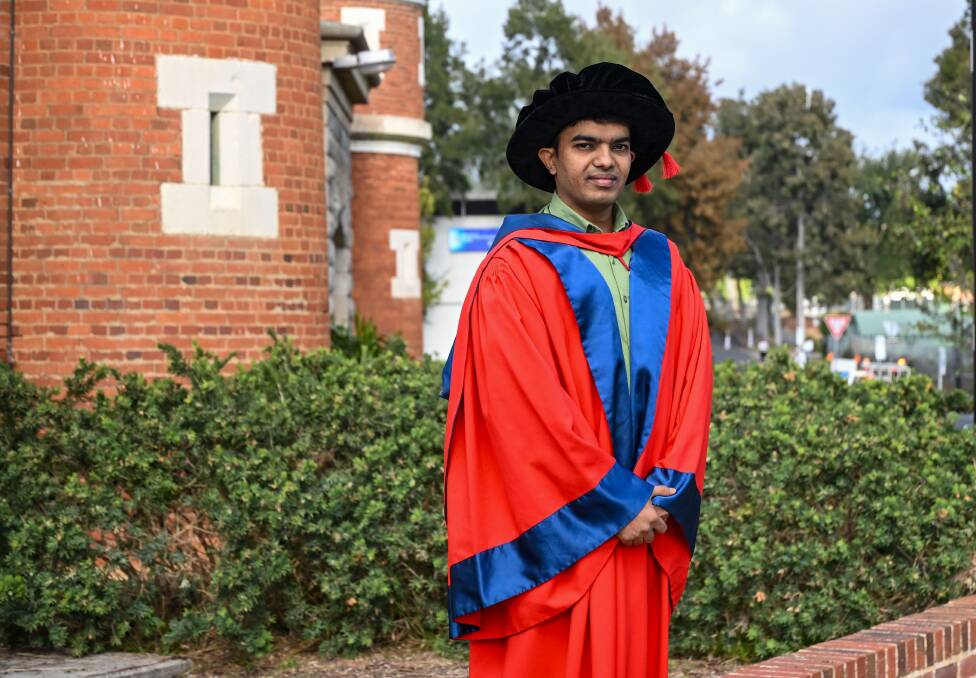 Santosh Rama Bhadra Rao Tata at his PhD graduation. Picture by Enzo Tomasiello