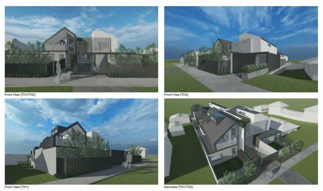 Artistic impressions of homes proposed for Williamson Street, as seen from the road. Picture: SUPPLIED