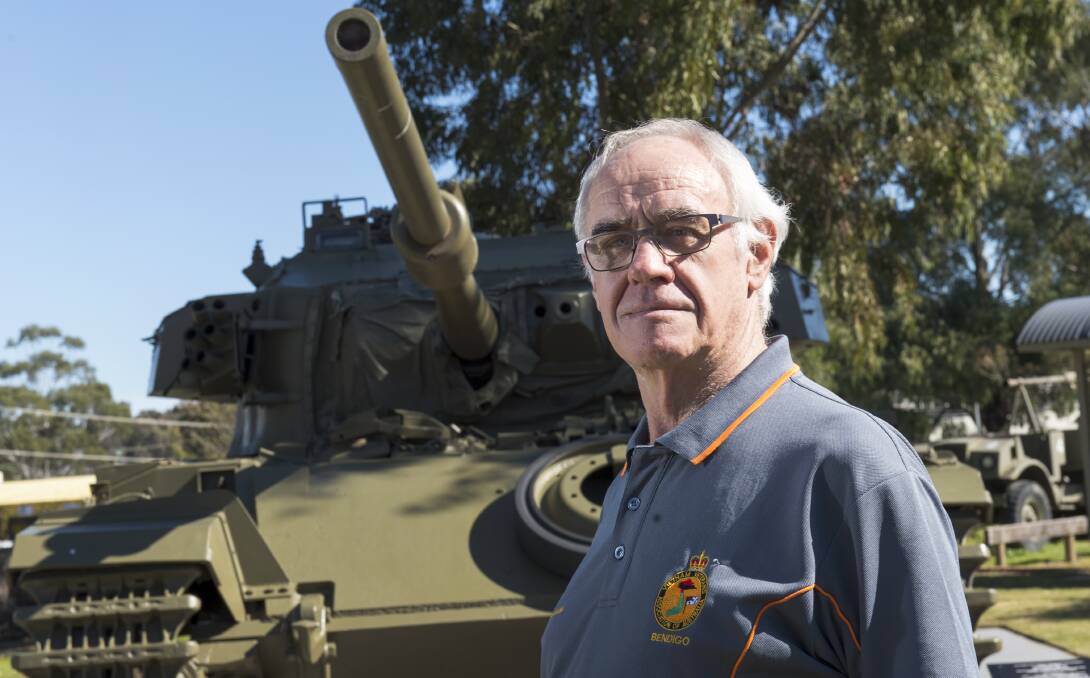 COMMEMORATION: Vietnam Veteran Graham Flanders out the back of the Bendigo RSL. Picture: DARREN HOWE