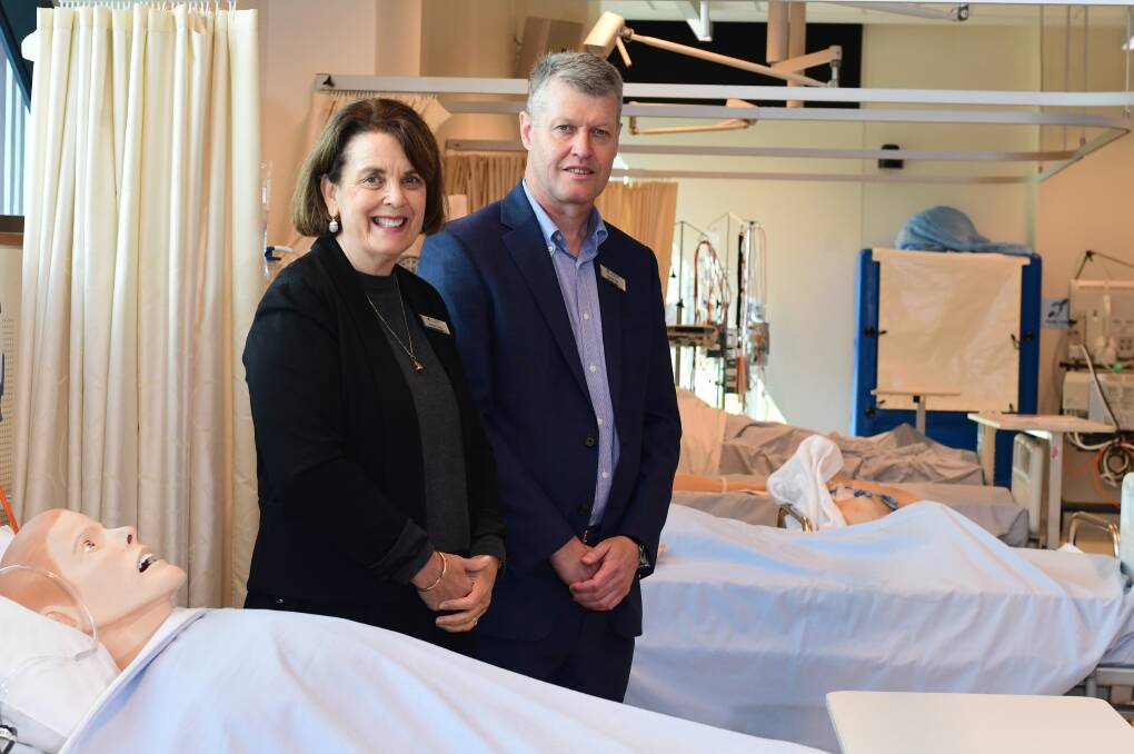 HAPPY: La Trobe University's Pamela Snow and Rob Pike have welcomed funding for a new medical program addressing the doctor's shortage. Picture: NONI HYETT