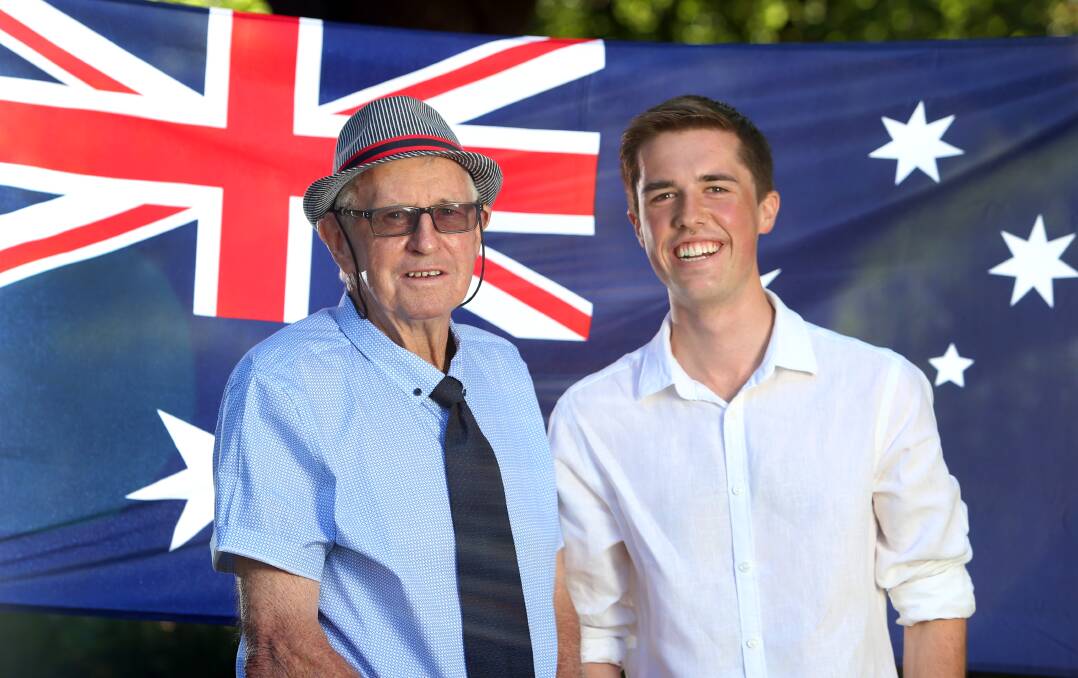 RECOGNITION: Kevin Cail, Bendigo Citizen of the Year and Sam Kane, Young Citizen of the Year. Picture: GLENN DANIELS