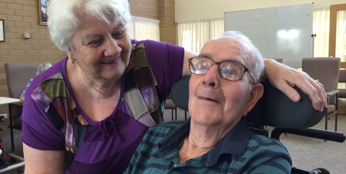 OVER THE MOON: Margaret and Gerard Smith have thanked those who played a part in securing a new wheelchair during a celebratory afternoon tea last Wednesday.