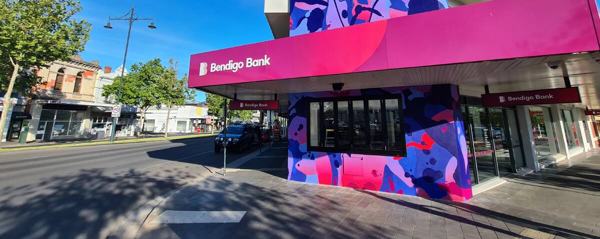 REFRESHED: The new exterior of the Mitchell Street Bendigo Bank branch (the clock will soon be reinstalled). Picture: SUPPLIED