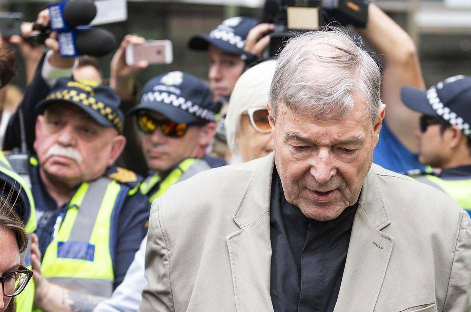 Cardinal George Pell at the county court.