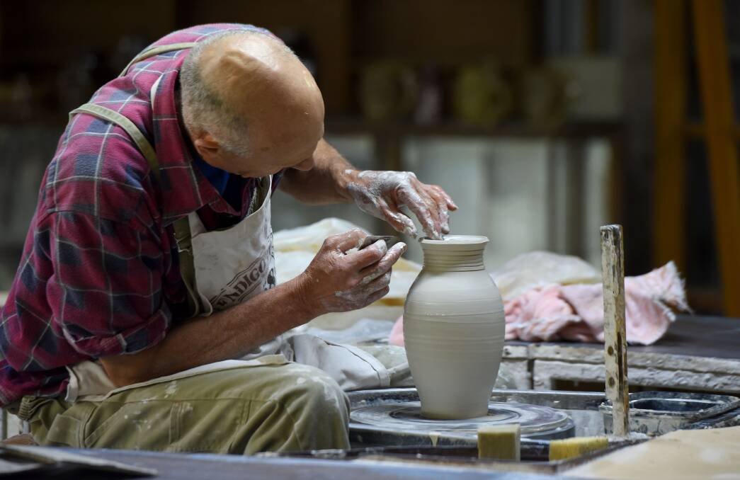 A demonstration at the Bendigo Pottery in 2015. Picture by Jodie Wiegard