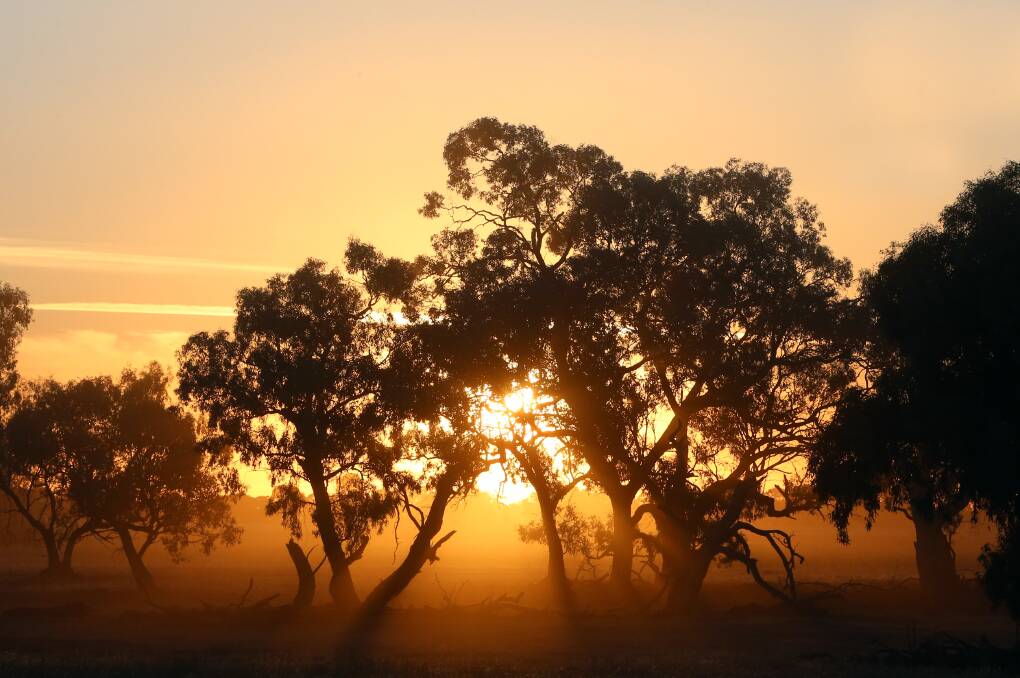 The sun sets in central Victoria. Picture: GLENN DANIELS
